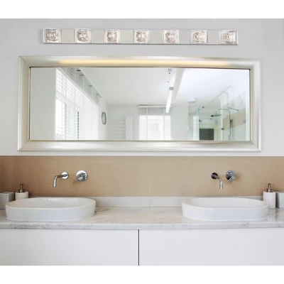 Possini Euro Design Wrapped Wire Modern Wall Light Polished Chrome Hardwire 56" 7-Light Fixture Clear Glass For Bedroom Bathroom Reading Living Room 6 Possini Euro Design Wrapped Wire Modern Wall Light Polished Chrome Hardwire 56" 7-Light Fixture Clear Glass For Bedroom Bathroom Reading Living Room - Image 6