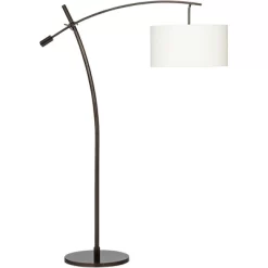 Possini Euro Design Raymond Modern Arc Floor Lamp 69" Tall Bronze Adjustable Boom Arm Off White Linen Drum Shade For Living Room Reading Bedroom Home -Possini Euro Design Sales GUEST d2da0390 01fe 482b 8caa 0a3f36a8ee53