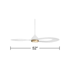 Possini Euro Design 52" Possini Euro Obi Matte White CCT LED Damp Ceiling Fan With Remote -Possini Euro Design Sales GUEST d2df12bd 3063 486c a9bd fd1ffb24fb71