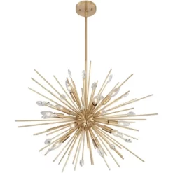 Possini Euro Design Janae Plated Gold Chandelier 29 1/2" Wide Modern Sputnik 12-Light Fixture For Dining Room House Foyer Kitchen Island Entryway -Possini Euro Design Sales GUEST d2ee25e0 8698 4b6a b1c0 66a5efef7c3f