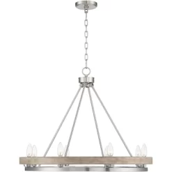 Possini Euro Design Brushed Nickel Graywood Wagon Wheel Chandelier 29 1/4" Wide Farmhouse Rustic 8-Light Fixture Dining Room Kitchen Island Entryway 12 Possini Euro Design Brushed Nickel Graywood Wagon Wheel Chandelier 29 1/4" Wide Farmhouse Rustic 8-Light Fixture Dining Room Kitchen Island Entryway -Possini Euro Design Sales GUEST d393a617 4d1a 4865 8aaf 2ac4ed0fa3b7