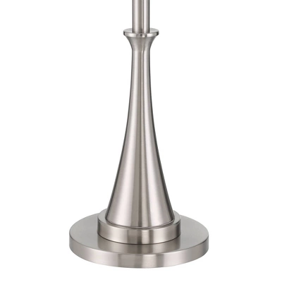 Possini Euro Design Burbank Modern 70" Tall Standing Floor Lamp Large Torchiere Foot Dimmer Switch Silver Metal Brushed Nickel Finish Living Room 6 Possini Euro Design Burbank Modern 70" Tall Standing Floor Lamp Large Torchiere Foot Dimmer Switch Silver Metal Brushed Nickel Finish Living Room - Image 6