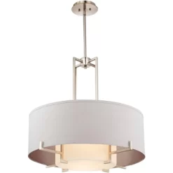 Possini Euro Design Concentric Brushed Nickel Pendant Chandelier 28" Wide Modern White Fabric Drum 4-Light For Dining Room House Foyer Kitchen Island 9 Possini Euro Design Concentric Brushed Nickel Pendant Chandelier 28" Wide Modern White Fabric Drum 4-Light For Dining Room House Foyer Kitchen Island -Possini Euro Design Sales GUEST d4c77281 50a1 44c9 8668 6236f1916b0c
