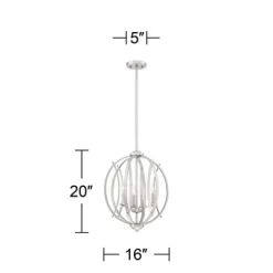 Possini Euro Design Spherical Brushed Nickel Pendant Chandelier 16" Wide Modern Orb 3-Light Fixture For Dining Room House Foyer Kitchen Island Bedroom 12 Possini Euro Design Spherical Brushed Nickel Pendant Chandelier 16" Wide Modern Orb 3-Light Fixture For Dining Room House Foyer Kitchen Island Bedroom -Possini Euro Design Sales GUEST d4c94ad7 a94d 4ba7 9f4d ae1100b106f0