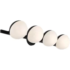 Possini Euro Design Celine Modern Wall Light Black Hardwire 30" 4-Light Fixture Opal White Glass Globe Shade For Bathroom Vanity 13 Possini Euro Design Celine Modern Wall Light Black Hardwire 30" 4-Light Fixture Opal White Glass Globe Shade For Bathroom Vanity -Possini Euro Design Sales GUEST d559ec6c 05ff 4653 bf48 bdc528974c7f