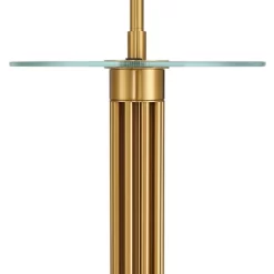 Possini Euro Design Granview Mid Century Modern 66" Tall Standing Floor Lamp With Glass Table USB Port Gold Metal Warm Brass Finish Living Room -Possini Euro Design Sales GUEST d56bdcfa 120f 4439 8a88 835910d69a50