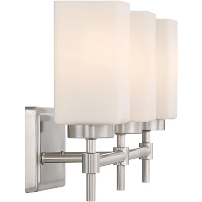 Possini Euro Design Possini Euro Salo 20 3/4" Wide Brushed Nickel 3-Light Bath Light 7 Possini Euro Design Possini Euro Salo 20 3/4" Wide Brushed Nickel 3-Light Bath Light - Image 7
