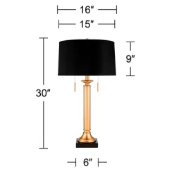Possini Euro Design Wynne Traditional Table Lamp 30" Tall Warm Gold With USB Charging Port Black Drum Shade For Bedroom Living Room Bedside Nightstand 10 Possini Euro Design Wynne Traditional Table Lamp 30" Tall Warm Gold With USB Charging Port Black Drum Shade For Bedroom Living Room Bedside Nightstand -Possini Euro Design Sales GUEST d7c5ff1f 7a11 4273 8884 0aee3939ed5d