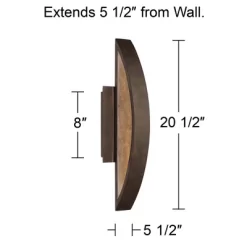 Possini Euro Design Modern Wall Light Sconce Copper Bronze Hardwired 5 1/2" Fixture LED For Bedroom Bathroom Vanity Hallway House -Possini Euro Design Sales GUEST d814d2a2 a8df 4528 b372 d561f5625064