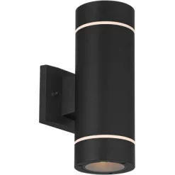 Possini Euro Design Wynnsboro 12" High Modern Outdoor Wall Light Fixture Mount Porch House Exterior Up/Down Set Of 2 Weatherproof Black Aluminum -Possini Euro Design Sales GUEST d88b3b94 2e89 45b7 961b 4983e59ca4ff 1