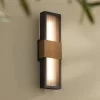 Possini Euro Design Possini Euro Radford 18"H Sand Black And Brass LED Outdoor Wall Light