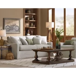 Possini Euro Design Surveyor Modern Tripod Floor Lamp 57 1/2" Tall Cherry Wood Adjustable Beige Linen Drum Shade For Living Room Bedroom Office House -Possini Euro Design Sales GUEST da00d0ca 6c98 422c 8df1 0cc7c87af243