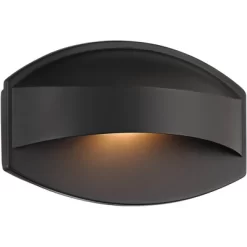 Possini Euro Design Xane 7" High Mid Century Modern Outdoor Wall Light Fixture Mount Porch House Exterior Weatherproof Matte Black Finish Metal -Possini Euro Design Sales GUEST da5df290 d540 4d3a abe1 a40fd25cd72d
