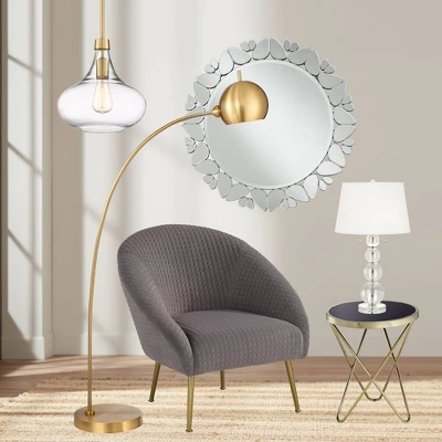 Possini Euro Design Asni Brass Mini Pendant Light 11" Wide Modern Clear Art Glass For Dining Room House Foyer Kitchen Island Entryway Bedroom Home 6 Possini Euro Design Asni Brass Mini Pendant Light 11" Wide Modern Clear Art Glass For Dining Room House Foyer Kitchen Island Entryway Bedroom Home - Image 6