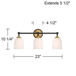 Possini Euro Design Possini Euro Zaragoza 23" Wide Gold And Black 3-Light Bath Light -Possini Euro Design Sales GUEST daf21caa c01e 4b18 bf5c 2cfa17f91b8d