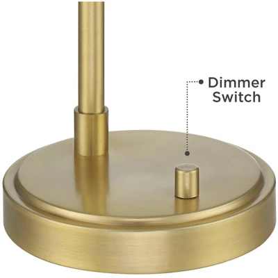 Possini Euro Design Possini Euro Vaile Desk Lamp With Dual USB Ports Warm Gold With Glass Shade 6 Possini Euro Design Possini Euro Vaile Desk Lamp With Dual USB Ports Warm Gold With Glass Shade - Image 6