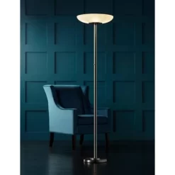 Possini Euro Design Meridian Light Blaster Modern Torchiere Floor Lamp 72" Tall Brushed Nickel LED Frosted Glass Shade For Living Room Bedroom Office -Possini Euro Design Sales GUEST dcaf1183 7bc5 4883 8d0a a28e61469c27