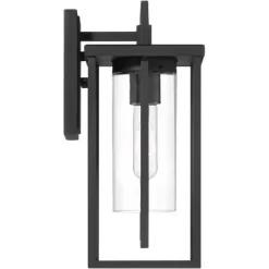 Possini Euro Design Raynor 13 1/2" High Modern Outdoor Wall Barn Light Fixture Mount Porch House Weatherproof Sand Black Aluminum Clear Glass Shade -Possini Euro Design Sales GUEST dd2da78a aac0 4af8 ae94 4902a22a4c60