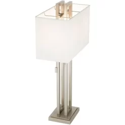 Possini Euro Design Modern Table Lamps 30" Tall Set Of 2 Brushed Nickel Open Rectangular White Box Shade For Living Room Family Bedroom 9 Possini Euro Design Modern Table Lamps 30" Tall Set Of 2 Brushed Nickel Open Rectangular White Box Shade For Living Room Family Bedroom -Possini Euro Design Sales GUEST dd936a7b f503 4fb1 bcb3 1565065d40c7