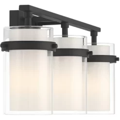 Possini Euro Design Possini Euro Lucia 22" Wide Matte Black 3-Light Bath Light -Possini Euro Design Sales GUEST de4e6ce9 add9 44a0 87a7 a33574b7942b