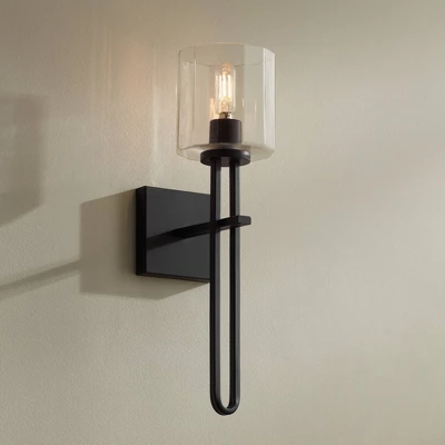 Possini Euro Design Possini Euro Katrina 17 1/2" High Black Wall Sconce 1 Possini Euro Design Possini Euro Katrina 17 1/2" High Black Wall Sconce
