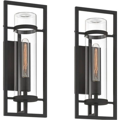 Possini Euro Design Possini Euro Castello 18"H Black Marine Outdoor Wall Light Set Of 2 9 Possini Euro Design Possini Euro Castello 18"H Black Marine Outdoor Wall Light Set Of 2 - Image 9