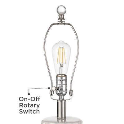 Possini Euro Design Luisa 28" Tall Modern Coastal Table Lamp Dimpled White Finish Ceramic Single Living Room Bedroom Bedside Nightstand House Office 4 Possini Euro Design Luisa 28" Tall Modern Coastal Table Lamp Dimpled White Finish Ceramic Single Living Room Bedroom Bedside Nightstand House Office - Image 4