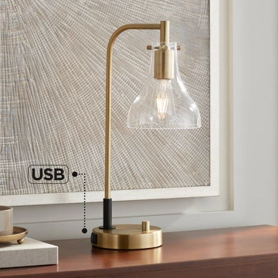 Possini Euro Design Possini Euro Kinzie Desk Lamp With Power Outlet And USB Ports Warm Gold 1 Possini Euro Design Possini Euro Kinzie Desk Lamp With Power Outlet And USB Ports Warm Gold