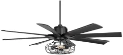 60" Possini Euro Design Modern Indoor Ceiling Fan With LED Light Remote Control Matte Black Cage For Living Room Kitchen House -Possini Euro Design Sales GUEST e27ff5b1 425a 4716 a2b6 9ebcca2f2f3f