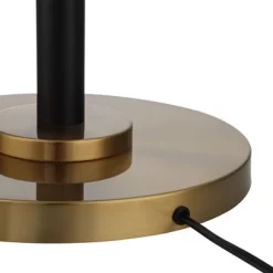 Possini Euro Design Modern Torchiere Floor Lamp LED 72" Tall Black Antique Brass White Glass Shade For Living Room Reading Uplight -Possini Euro Design Sales GUEST e3828f70 0912 4d01 b354 a2ea0eb97d4d