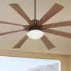 70" Possini Euro Design Industrial Outdoor Ceiling Fan With LED Light Remote Oil Rubbed Bronze Opal Glass Damp Rated For Patio