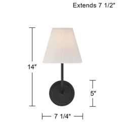 Possini Euro Design Possini Euro Nina 14" High Matte Black Wall Sconce -Possini Euro Design Sales GUEST e45c1683 9010 4e16 8e63 23097c14d542