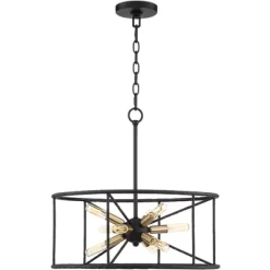 Possini Euro Design La Vista Black Chandelier 20 1/4" Wide Modern Sputnik 9-Light Fixture For Dining Room House Foyer Kitchen Island Entryway Bedroom -Possini Euro Design Sales GUEST e488085c 7686 4e8a 9dc4 bb9aa5098c47