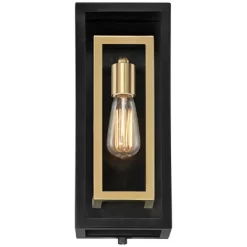 Possini Euro Design Double Box Industrial Outdoor Wall Light Fixture Matte Black Warm Brass 15 1/2" Clear Glass Post Exterior Barn Deck House Porch 11 Possini Euro Design Double Box Industrial Outdoor Wall Light Fixture Matte Black Warm Brass 15 1/2" Clear Glass Post Exterior Barn Deck House Porch -Possini Euro Design Sales GUEST e4a0c20e 4dd9 4511 9c7b 143169238078