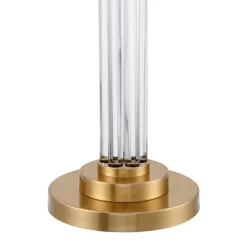 Possini Euro Design Cadence Modern Floor Lamp Standing 62" Tall Crystal Glass Column Satin Brass Linen Drum Shade For Living Room Bedroom Office House -Possini Euro Design Sales GUEST e576c843 92ff 47da 8801 a1d6d6f1dbe0 1