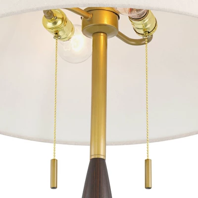 Possini Euro Design Carillo Modern 68" Tall Standing Floor Lamp Pull Chain Espresso Brown Gold Wood Living Room Bedroom House Reading Office 8 Possini Euro Design Carillo Modern 68" Tall Standing Floor Lamp Pull Chain Espresso Brown Gold Wood Living Room Bedroom House Reading Office - Image 8