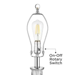 Possini Euro Design Marisa 27 1/2" Tall Modern Table Lamp Gray Swirl Finish Art Glass Single White Shade Living Room Bedroom Bedside Nightstand House -Possini Euro Design Sales GUEST e6ac2acf 18f9 487b b336 0975eee9fcdb