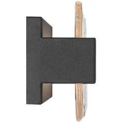 Possini Euro Design Cascadia 23 3/4" High Modern Bathroom Vanity Wall Lamp Light Fixture Mount Over The Sink Mirror LED Black Piastra Glass Shade -Possini Euro Design Sales GUEST e6de0d6c 0985 4fd1 9d8b 2835fb37186d