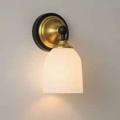 Possini Euro Design Possini Euro Zaragoza 9 1/2" High Gold And Black Wall Sconce