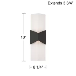 Possini Euro Design Possini Euro Tux 18" High Black And White LED Outdoor Wall Light -Possini Euro Design Sales GUEST e70bc23d 32d2 48ff aace 5791694687d2
