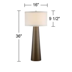 Possini Euro Design Karen Modern Table Lamp 36" Tall Dark Gold Glass Off White Fabric Drum Shade For Bedroom Living Room Bedside Nightstand Office 12 Possini Euro Design Karen Modern Table Lamp 36" Tall Dark Gold Glass Off White Fabric Drum Shade For Bedroom Living Room Bedside Nightstand Office -Possini Euro Design Sales GUEST e7acb0b2 0465 43d3 92dd dde0cd48fc8d