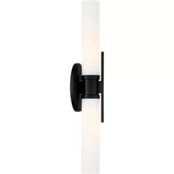 Possini Euro Design Abron Industrial Modern Wall Light Black Hardwire 24" Light Bar LED Fixture Frosted Glass For Bedroom Bathroom Vanity Living Room -Possini Euro Design Sales GUEST e7adc3f9 6f06 48c1 97fb 61de336cc901