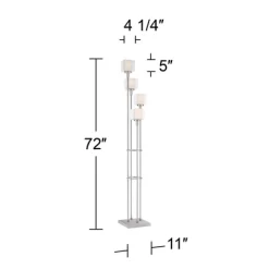 Possini Euro Design Athena Modern Floor Lamp 72" Tall Brushed Nickel 4 Light Tree Clear Outer Opal Inner Double Glass Shade For Living Room Bedroom 14 Possini Euro Design Athena Modern Floor Lamp 72" Tall Brushed Nickel 4 Light Tree Clear Outer Opal Inner Double Glass Shade For Living Room Bedroom -Possini Euro Design Sales GUEST e8cabe55 3844 46db 8a47 1fcb6201ba08