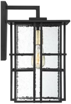 Possini Euro Design Arley Modern Industrial Outdoor Wall Light Fixtures Set Of 2 Black 16" Seedy Glass For Post Exterior Barn Deck House -Possini Euro Design Sales GUEST e8f2c8e1 ffae 44cd 89b2 445020fe3d10