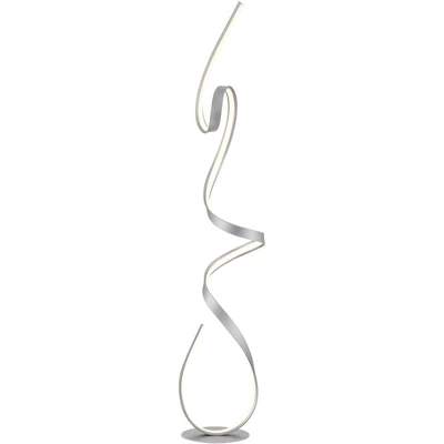 Possini Euro Design Avante Modern 56 1/2" Tall Standing Floor Lamp Light Ribbon Column LED Foot Switch Silver Metal Brushed Nickel Finish Living Room 8 Possini Euro Design Avante Modern 56 1/2" Tall Standing Floor Lamp Light Ribbon Column LED Foot Switch Silver Metal Brushed Nickel Finish Living Room - Image 8