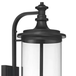 Possini Euro Design Medici Modern Outdoor Wall Light Fixture Black 32 1/4" Clear Glass Cylinder Shade For Post Exterior Barn Deck House Porch Yard -Possini Euro Design Sales GUEST ea8fbabb c6d9 494c a8af bd6fd14ebb69
