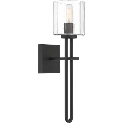 Possini Euro Design Possini Euro Katrina 17 1/2" High Black Wall Sconce 5 Possini Euro Design Possini Euro Katrina 17 1/2" High Black Wall Sconce - Image 5