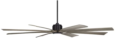 80" Possini Euro Design Defender Modern Indoor Outdoor Ceiling Fan With Dimmable LED Light Remote Matte Black Oak Damp Rated For Patio Exterior House 6 80" Possini Euro Design Defender Modern Indoor Outdoor Ceiling Fan With Dimmable LED Light Remote Matte Black Oak Damp Rated For Patio Exterior House - Image 6
