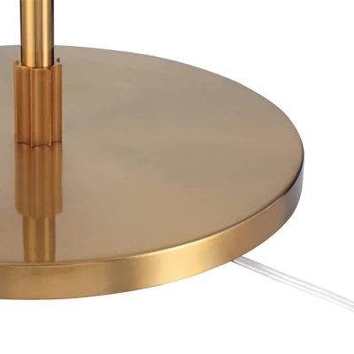 Possini Euro Design Raymond Modern Arc Floor Lamp 69" Tall Warm Gold Adjustable Boom Arm White Linen Drum Shade For Living Room Reading Office House 5 Possini Euro Design Raymond Modern Arc Floor Lamp 69" Tall Warm Gold Adjustable Boom Arm White Linen Drum Shade For Living Room Reading Office House - Image 5