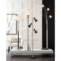 Possini Euro Design Allegra Mid Century Modern Arc Floor Lamp 88" Tall Chrome 5 Light Crystal Ball Shades For Living Room Reading Bedroom Office House -Possini Euro Design Sales GUEST ec6aded8 e6ef 41b5 afdc e07d2cd57782